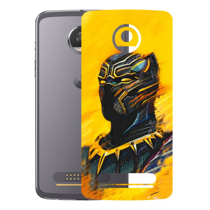 Motorola Phone Skins (All Models) - Yellow Panther - 3D Embossed Finish (L-54) Motorola Moto Z2 Play
