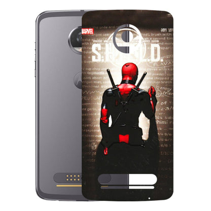 Motorola Phone Skins (All Models) - Deadpool - 3D Embossed Finish (L-56) Motorola Moto Z2 Play