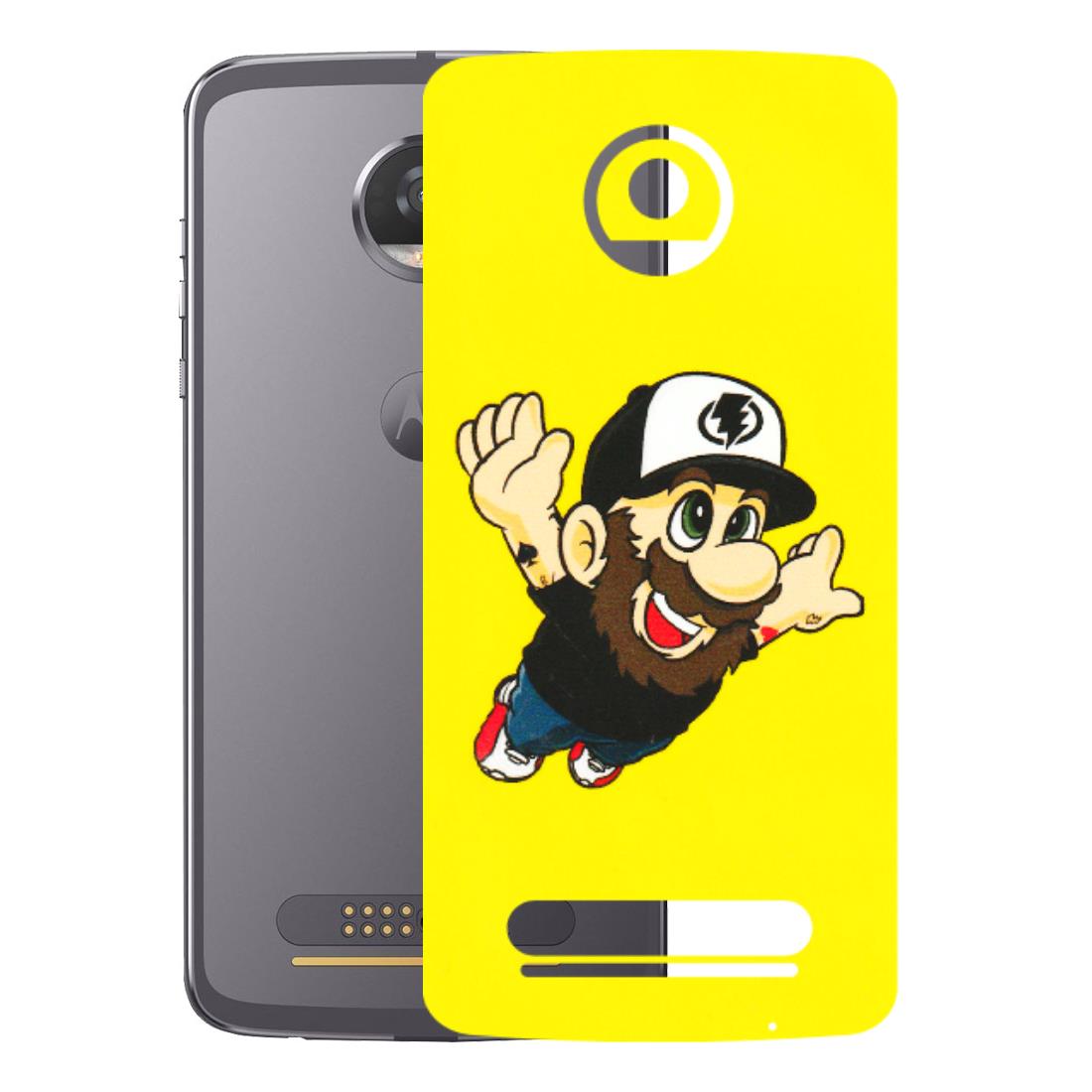 Motorola Phone Skins (All Models) - Flying Beardo - 3D Embossed Finish (L-60) Motorola Moto Z2 Play