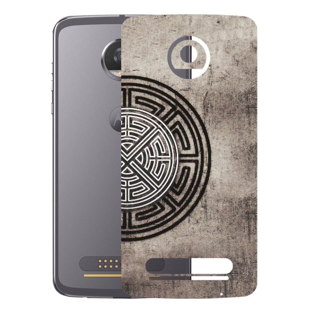 Motorola Phone Skins (All Models) - Mysterious Circular Design - 3D Embossed Finish (L-63) Motorola Moto Z2 Play