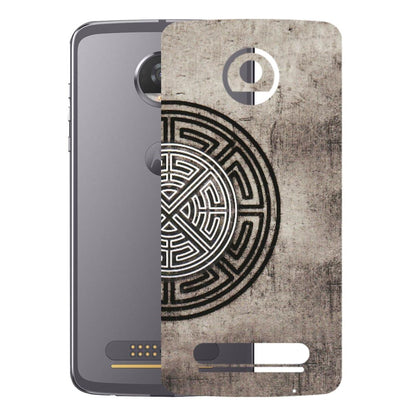 Motorola Phone Skins (All Models) - Mysterious Circular Design - 3D Embossed Finish (L-63) Motorola Moto Z2 Play