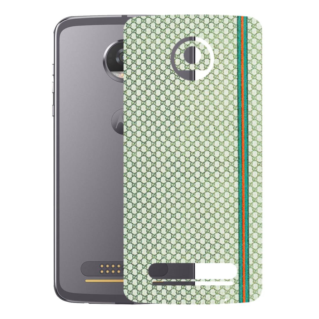 Motorola Phone Skins (All Models) - Gucci Fabric Pattern - 3D Embossed Finish (L-73) Motorola Moto Z2 Play