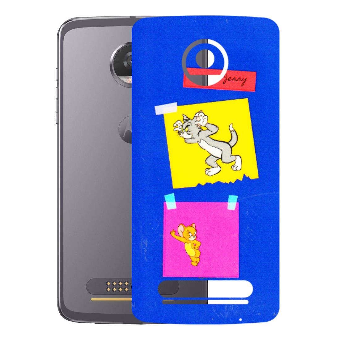 Motorola Phone Skins (All Models) - Tom N Jerry Sticky Notes - 3D Embossed Finish (L-88) Motorola Moto Z2 Play