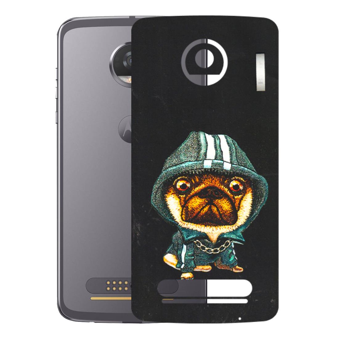 Motorola Phone Skins (All Models) - Puppy N Hoodie - 3D Embossed Finish (L-90) Motorola Moto Z2 Play