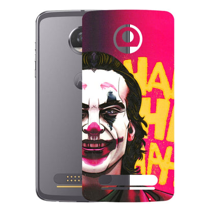 Motorola Phone Skins (All Models) - Joker Evil Laugh - 3D Embossed Finish (L-97) Motorola Moto Z2 Play