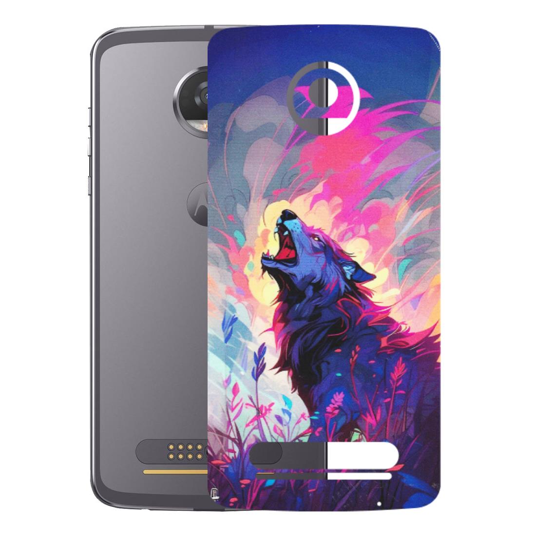 Motorola Phone Skins (All Models) - New Wild Wolf Abstract - Matte Finish (M-125) Motorola Moto Z2 Play