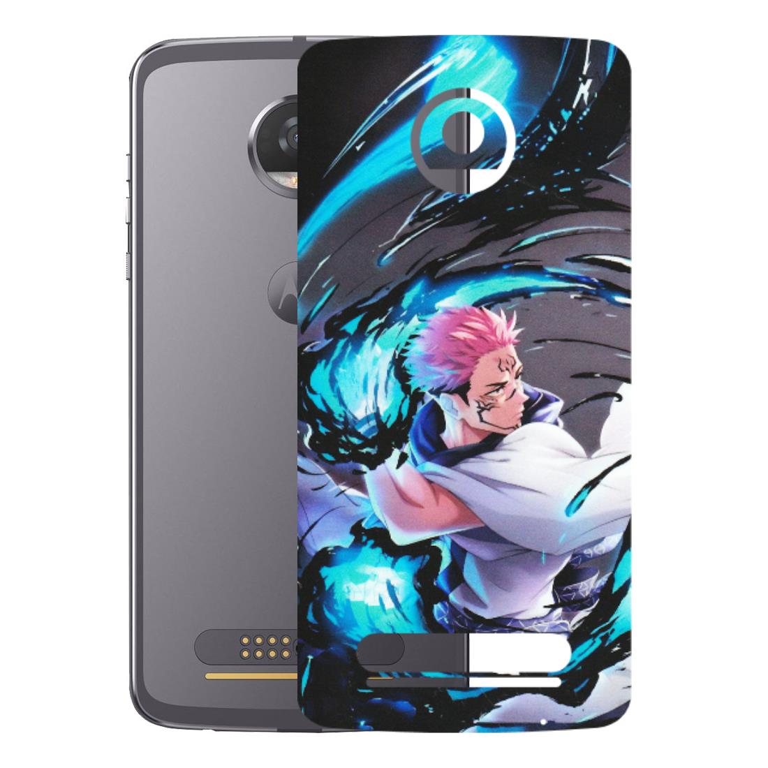 Motorola Phone Skins (All Models) - New Jujutsu Kaisen Grey Blue Anime - Matte Finish (M-127) Motorola Moto Z2 Play