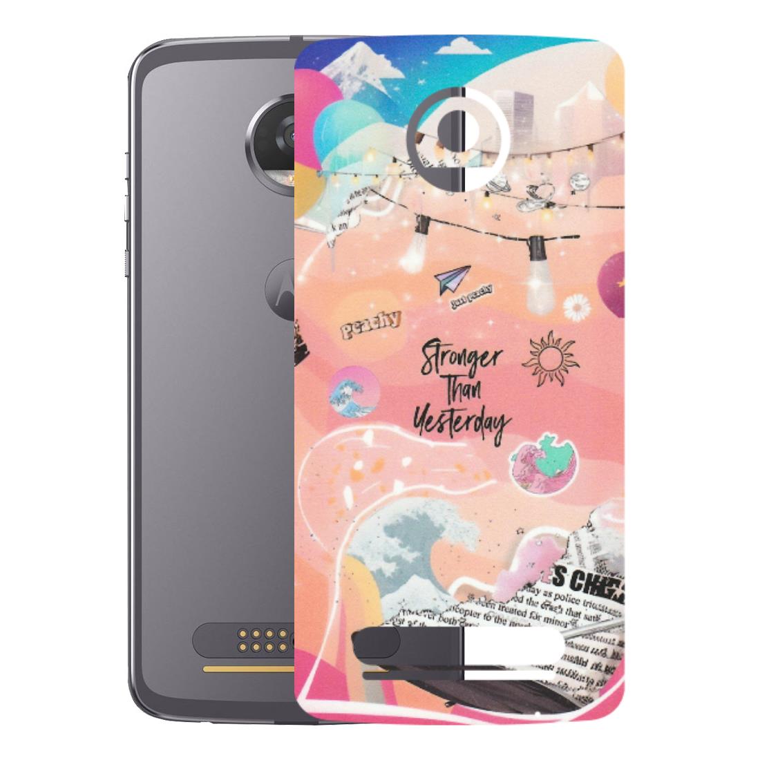 Motorola Phone Skins (All Models) - Stronger Then Yesterday - Matte Finish (M-128) Motorola Moto Z2 Play
