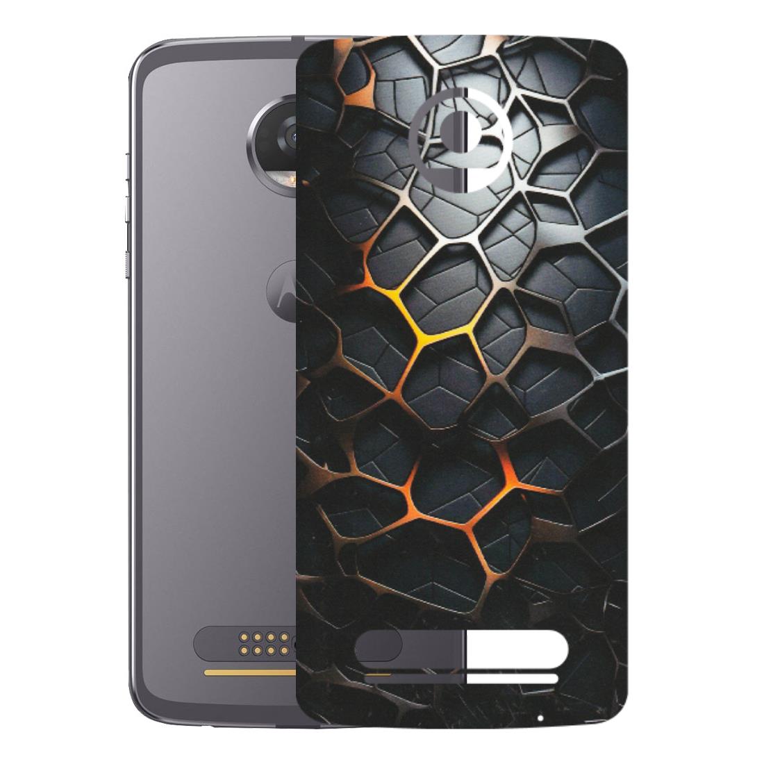 Motorola Phone Skins (All Models) - New Abstract Graphite Tiles - Matte Finish (M-130) Motorola Moto Z2 Play