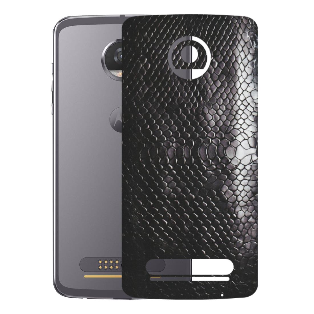 Motorola Phone Skins (All Models) - Black Snack Leather - Matte Finish (M-147) Motorola Moto Z2 Play