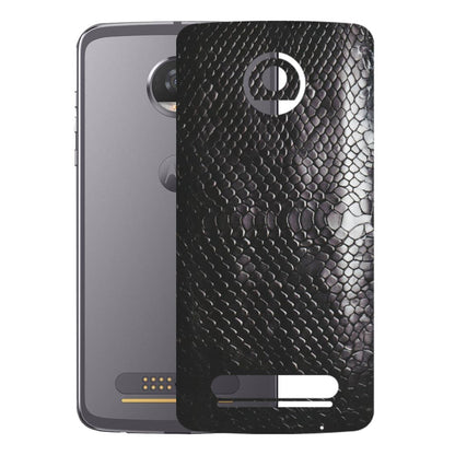 Motorola Phone Skins (All Models) - Black Snack Leather - Matte Finish (M-147) Motorola Moto Z2 Play