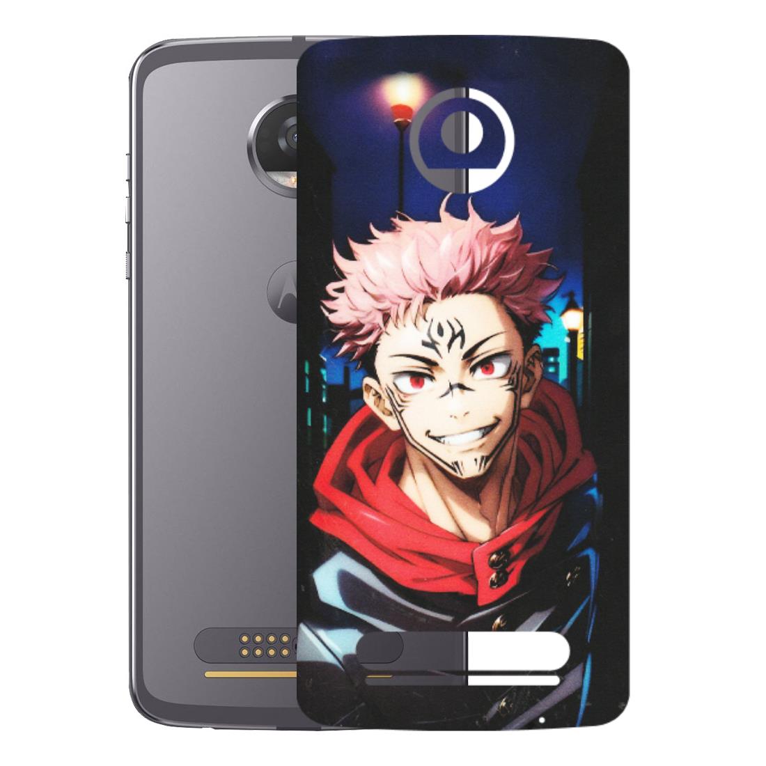 Motorola Phone Skins (All Models) - Yuji Itadori Funny Face Anime - Matte Finish (M-152) Motorola Moto Z2 Play