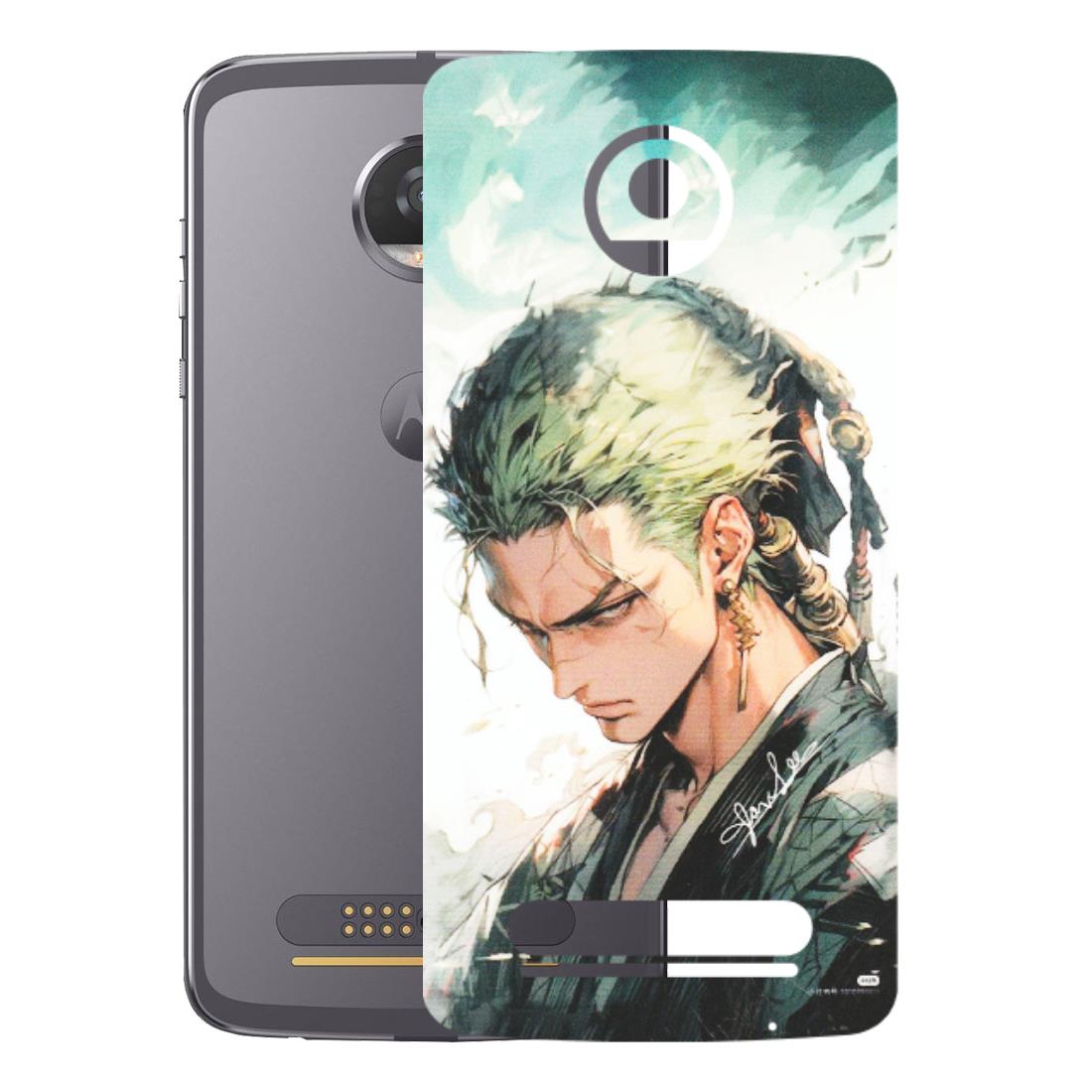 Motorola Phone Skins (All Models) - Pirate Hunter One Piece Anime - Matte Finish (M-157) Motorola Moto Z2 Play