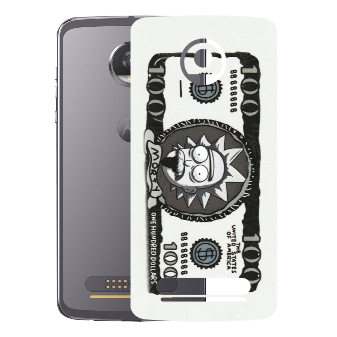 Motorola Phone Skins (All Models) - Rick And Morty Hundred Dollar Anime - Matte Finish (M-161) Motorola Moto Z2 Play
