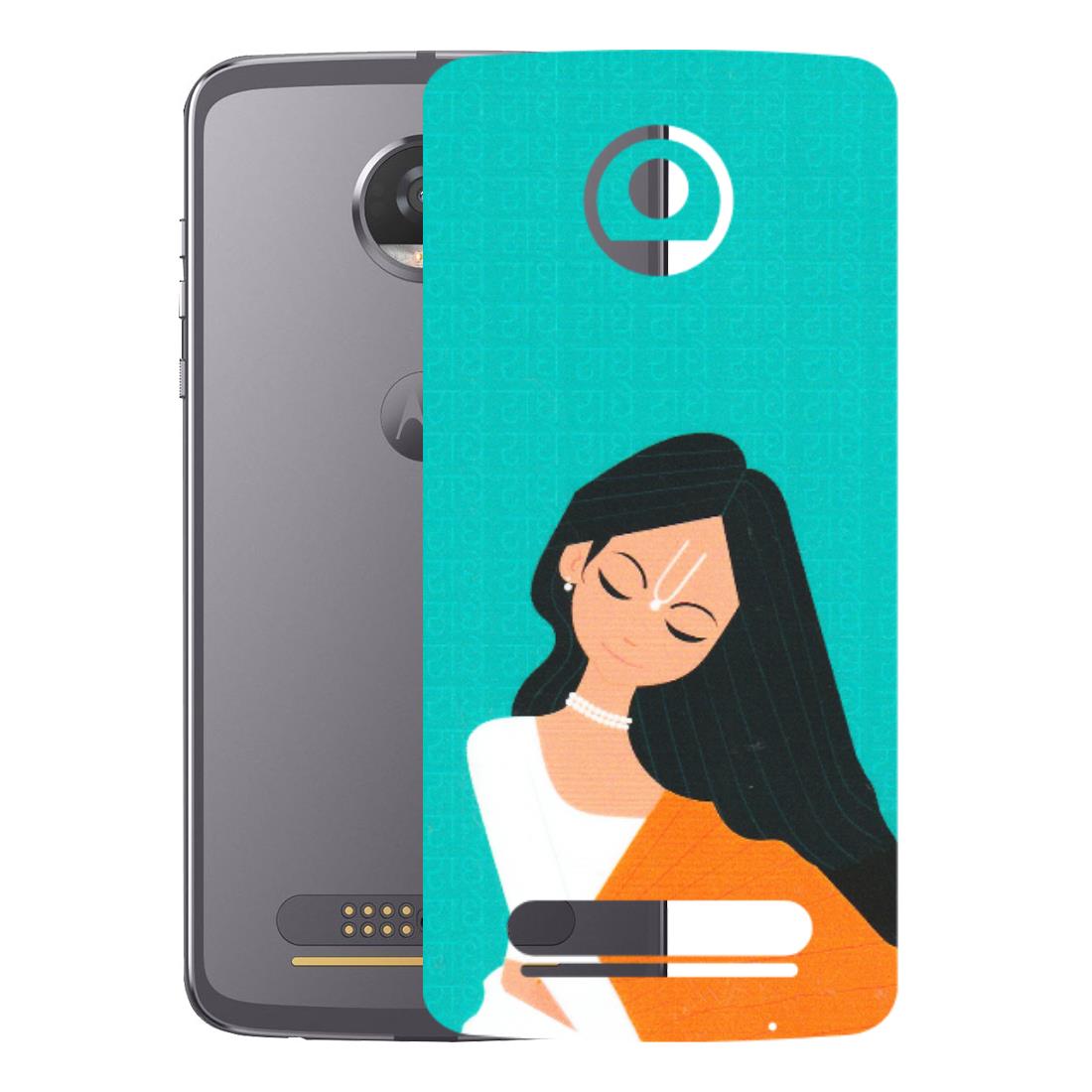 Motorola Phone Skins (All Models) - Radhe Radhe With Hindu Symbol - Matte Finish (M-164) Motorola Moto Z2 Play