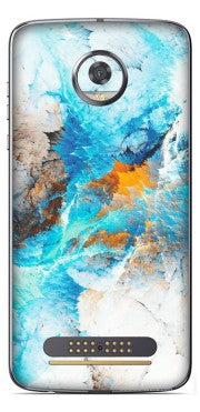 Motorola Phone Skins (All Models) - Blue Waves Abstract - Matte Finish (M-19) Motorola Moto Z2 Play