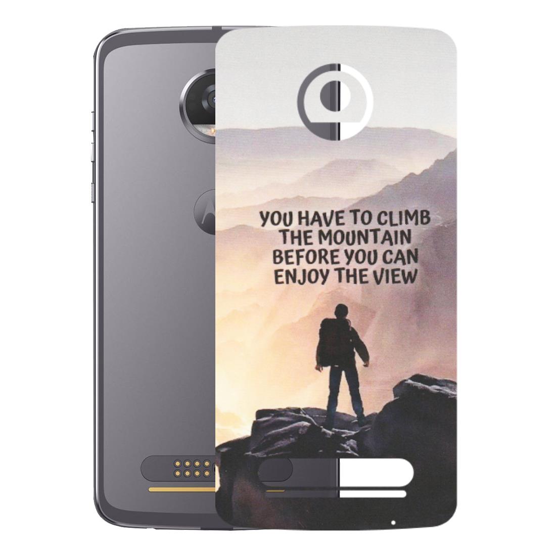 Motorola Phone Skins (All Models) - Motivational Hiking Mountain - Matte Finish (M-28) Motorola Moto Z2 Play