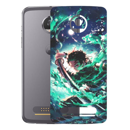 Motorola Phone Skins (All Models) - Sword Fighter Anime - Matte Finish (M-29) Motorola Moto Z2 Play