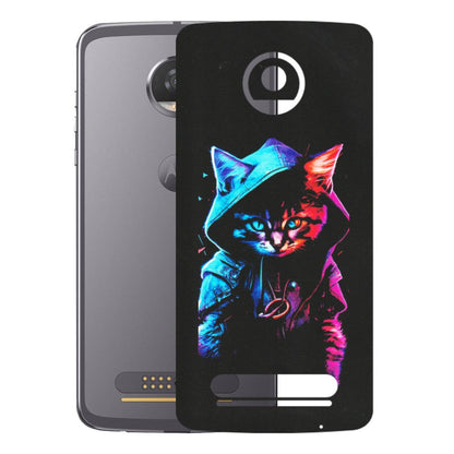 Motorola Phone Skins (All Models) - Cyberpunk Cat - Matte Finish (M-45) Motorola Moto Z2 Play