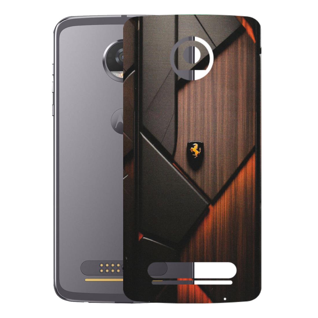 Motorola Phone Skins (All Models) - Lambo Beauty Wood Pattern Sober - Matte Finish (M-51) Motorola Moto Z2 Play