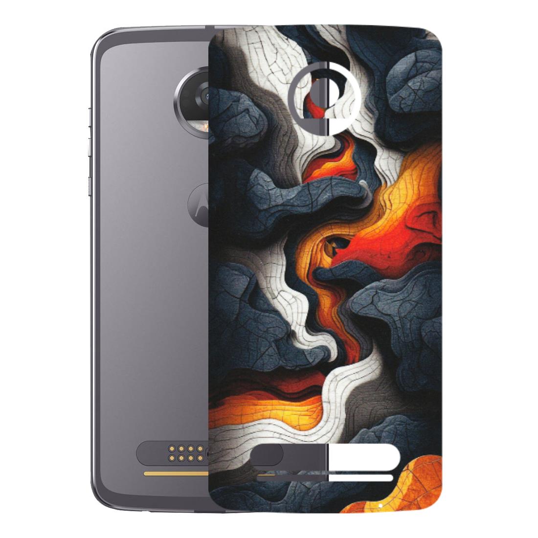 Motorola Phone Skins (All Models) - Abstract Volcanic Layers - Matte Finish (M-52) Motorola Moto Z2 Play