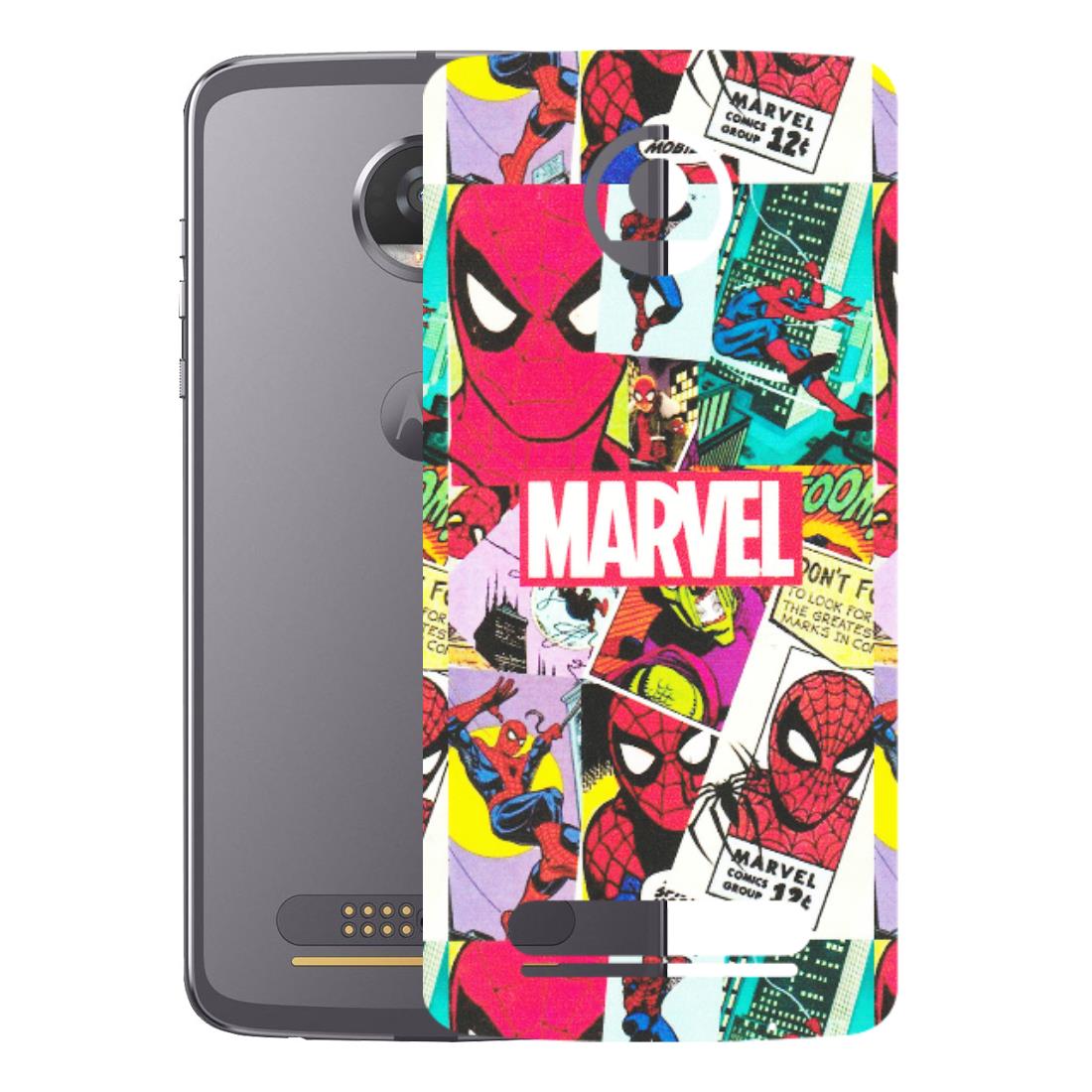 Motorola Phone Skins (All Models) - Marvel Comic Spiderman Grafitti - Matte Finish (M-72) Motorola Moto Z2 Play