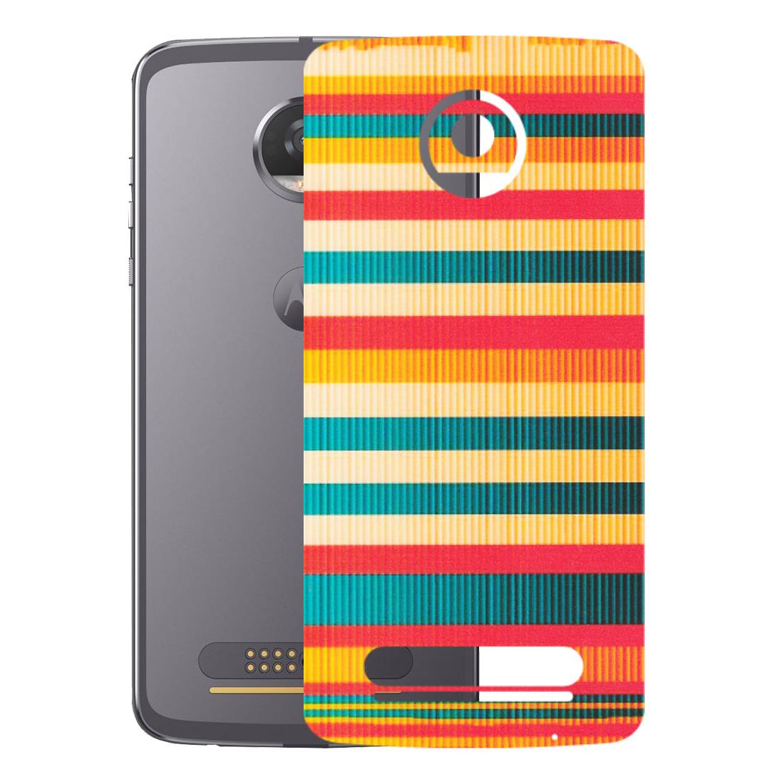 Motorola Phone Skins (All Models) - Colourful Stripes Soothing Effect - Matte Finish (M-86) Motorola Moto Z2 Play