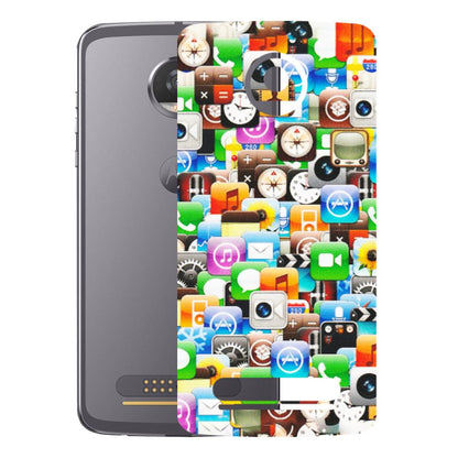 Motorola Phone Skins (All Models) - All Apple Icons - Matte Finish (M-93) Motorola Moto Z2 Play