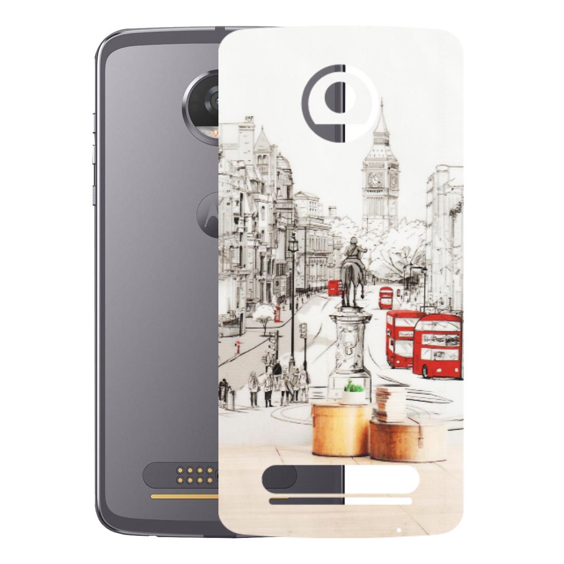 Motorola Phone Skins (All Models) - London Street - Transparent Finish (T-02) Motorola Moto Z2 Play