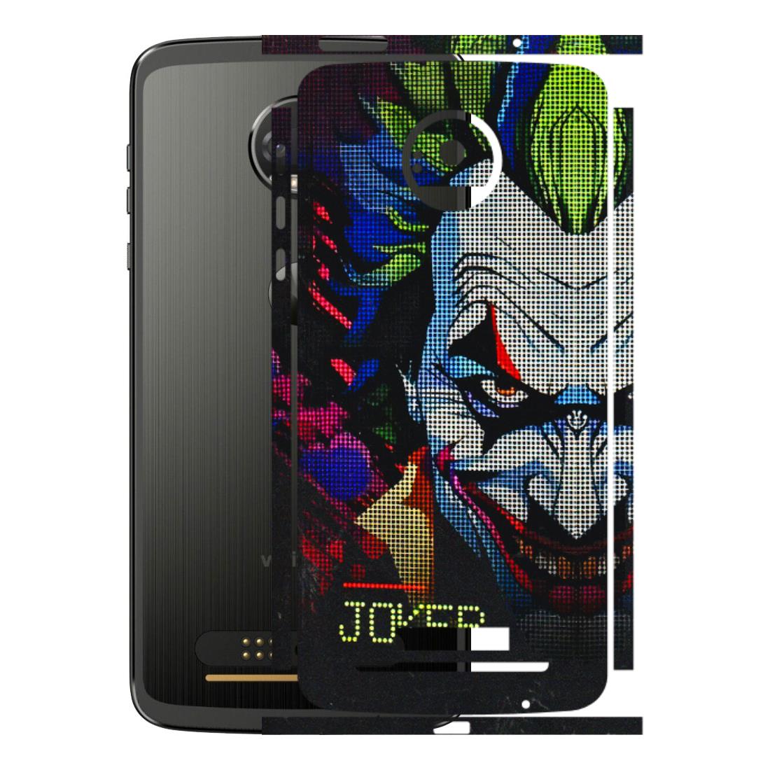Motorola Phone Skins (All Models) - Joker Dot Matrix - 3D Embossed Finish (L-08) Motorola Moto Z