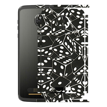 Motorola Phone Skins (All Models) - Big Black Dices - 3D Embossed Finish (L-106) Motorola Moto Z