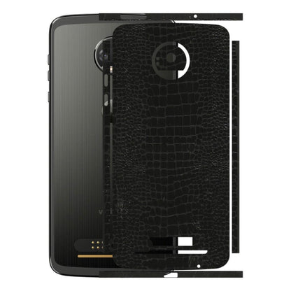 Motorola Phone Skins (All Models) - Snake Leather Black - 3D Embossed Finish (L-107) Motorola Moto Z