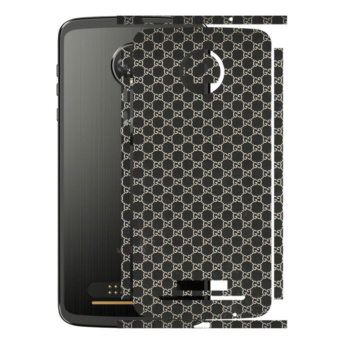 Motorola Phone Skins (All Models) - Black G Print - 3D Embossed Finish (L-109) Motorola Moto Z