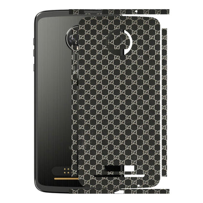 Motorola Phone Skins (All Models) - Black G Print - 3D Embossed Finish (L-109) Motorola Moto Z