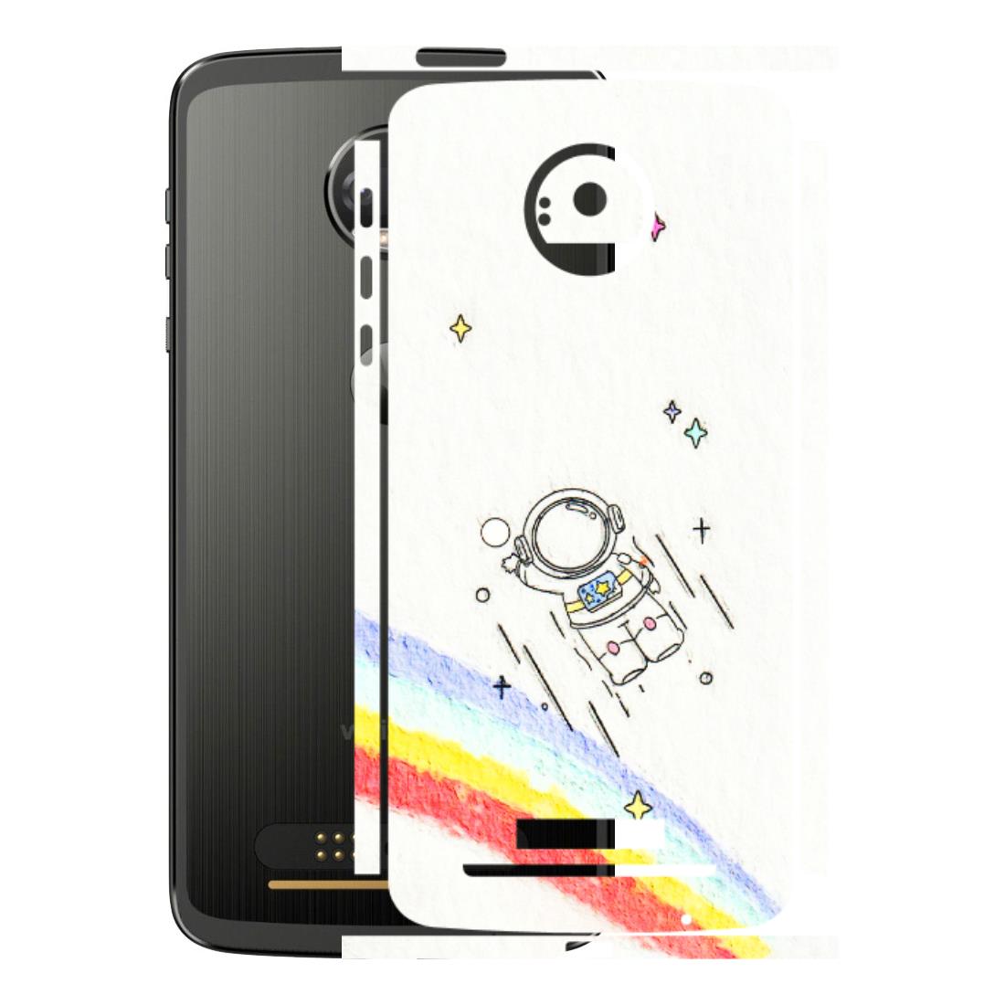 Motorola Phone Skins (All Models) - Milkyway Astronaut - 3D Embossed Finish (L-110) Motorola Moto Z