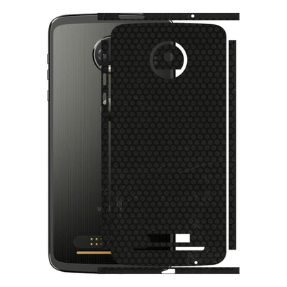 Motorola Phone Skins (All Models) - Black honeycomb - 3D Embossed Finish (L-114) Motorola Moto Z