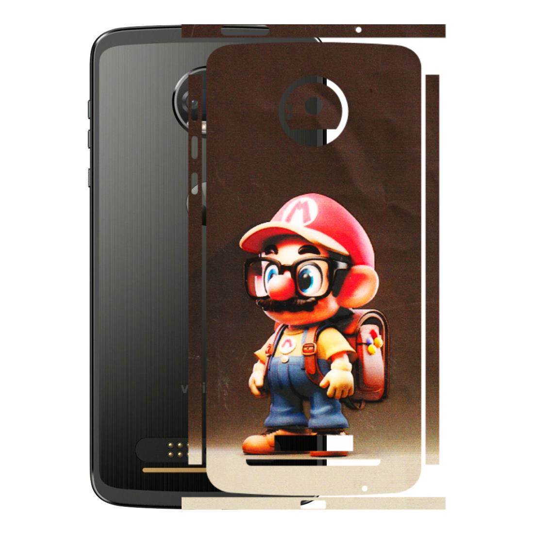 Motorola Phone Skins (All Models) - Little Mario - 3D Embossed Finish (L-119) Motorola Moto Z