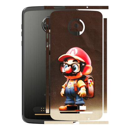 Motorola Phone Skins (All Models) - Little Mario - 3D Embossed Finish (L-119) Motorola Moto Z