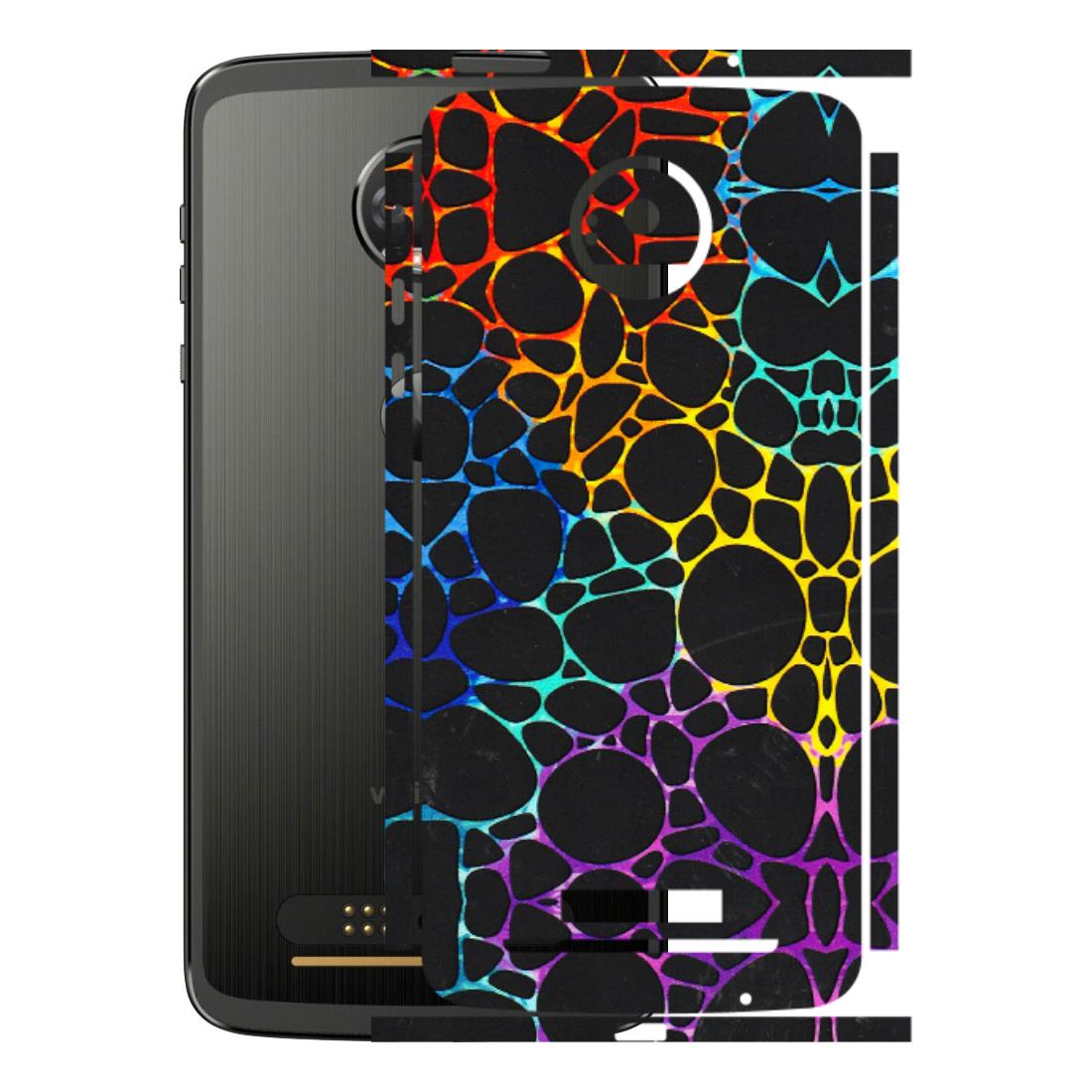 Motorola Phone Skins (All Models) - Abstract Art MultiColour - 3D Embossed Finish (L-133) Motorola Moto Z