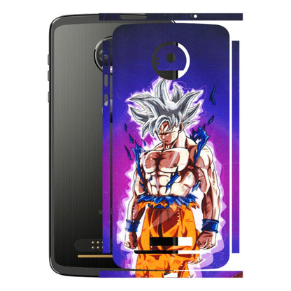 Motorola Phone Skins (All Models) - Goku Purple Anime - 3D Embossed Finish (L-147) Motorola Moto Z