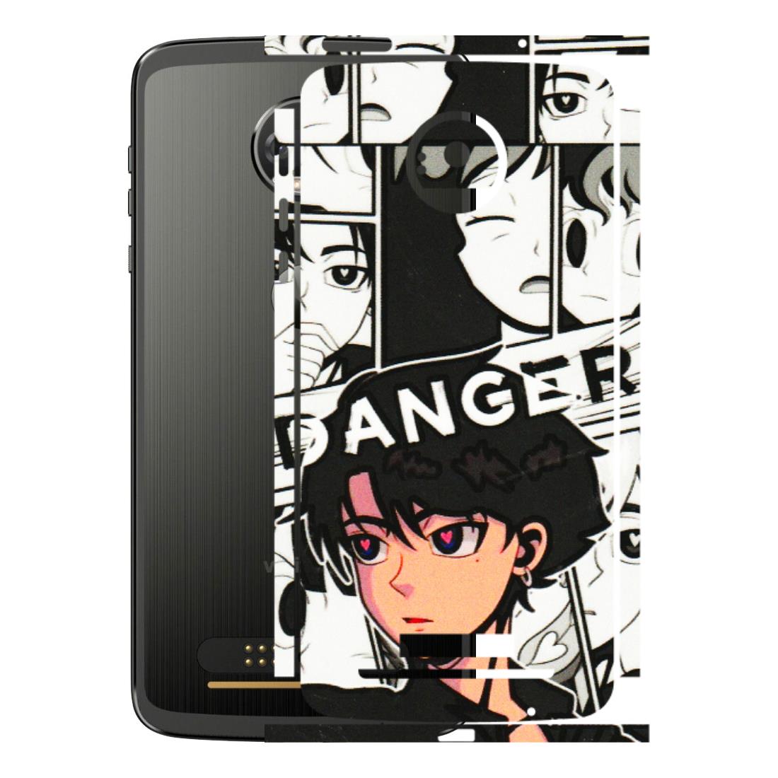 Motorola Phone Skins (All Models) - Danger Anime - 3D Embossed Finish (L-155) Motorola Moto Z