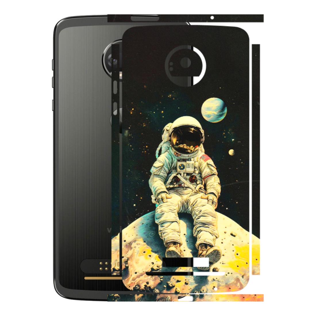 Motorola Phone Skins (All Models) - Astronaut in Space - 3D Embossed Finish (L-16) Motorola Moto Z