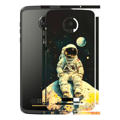Motorola Phone Skins (All Models) - Astronaut in Space - 3D Embossed Finish (L-16) Motorola Moto Z