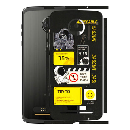 Motorola Phone Skins (All Models) - Black Cassini - 3D Embossed Finish (L-161) Motorola Moto Z