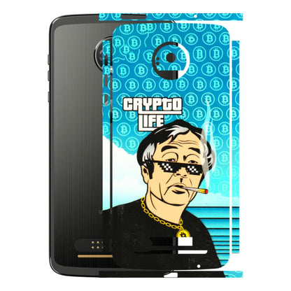 Motorola Phone Skins (All Models) - Crypto Thug Life - 3D Embossed Finish (L-179) Motorola Moto Z