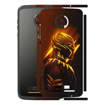 Motorola Phone Skins (All Models) - Gold Black Panther - 3D Embossed Finish (L-181) Motorola Moto Z
