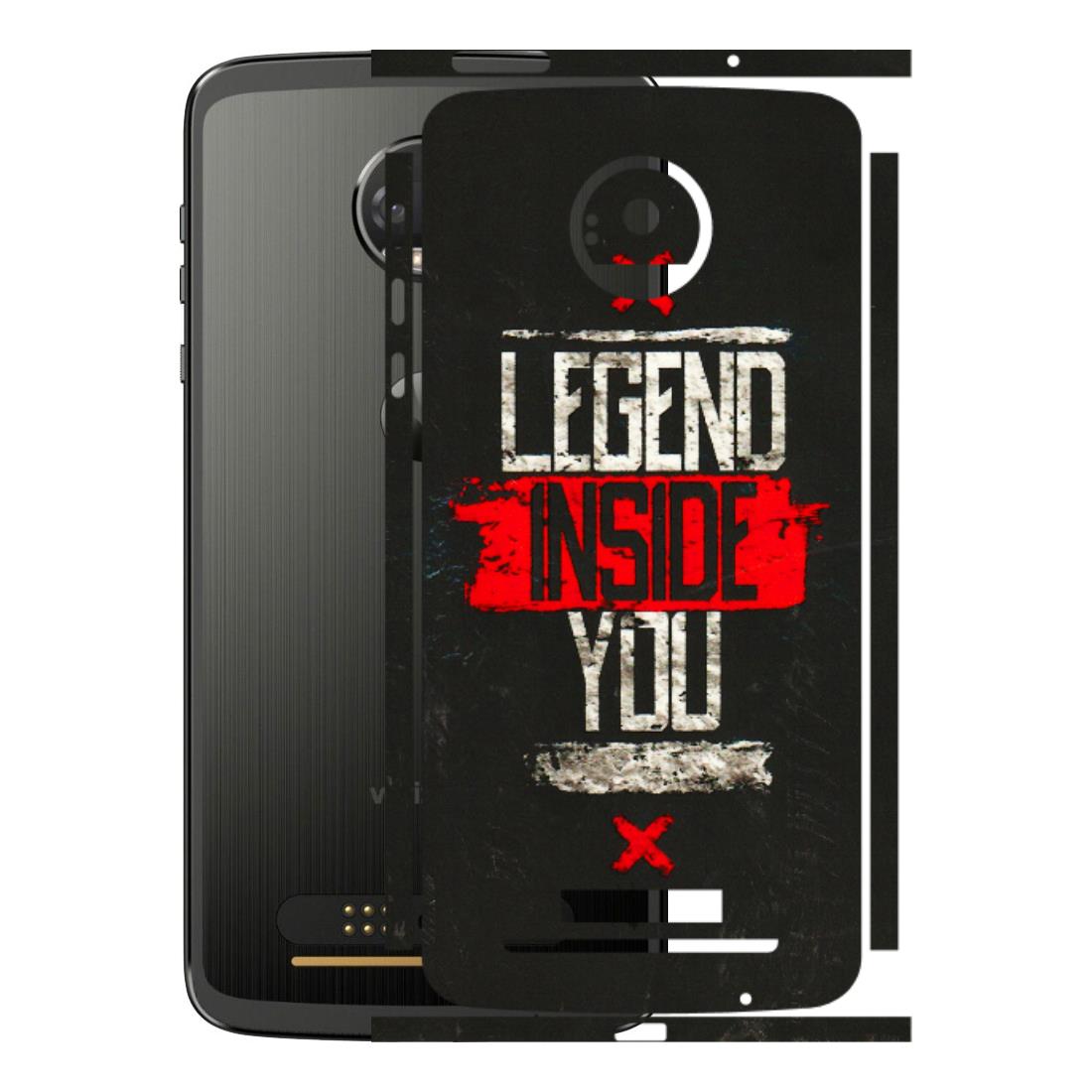 Motorola Phone Skins (All Models) - Legend Inside You - 3D Embossed Finish (L-186) Motorola Moto Z