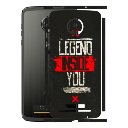 Motorola Phone Skins (All Models) - Legend Inside You - 3D Embossed Finish (L-186) Motorola Moto Z