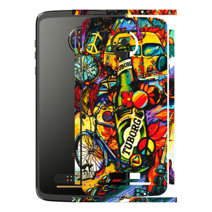 Motorola Phone Skins (All Models) - Cool Beer Bottle - 3D Embossed Finish (L-193) Motorola Moto Z