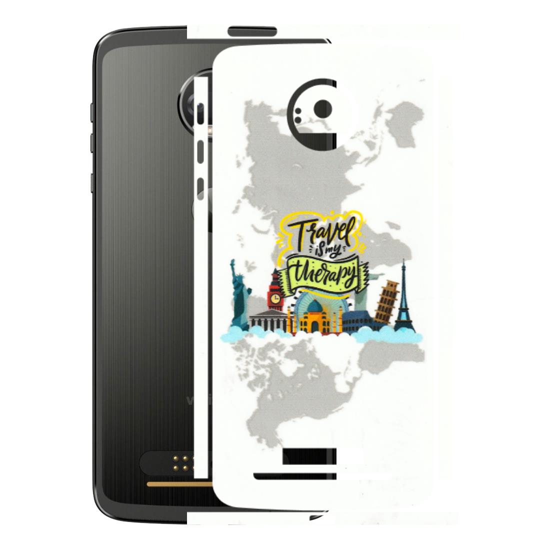 Motorola Phone Skins (All Models) - Travel Therapy - 3D Embossed Finish (L-199) Motorola Moto Z